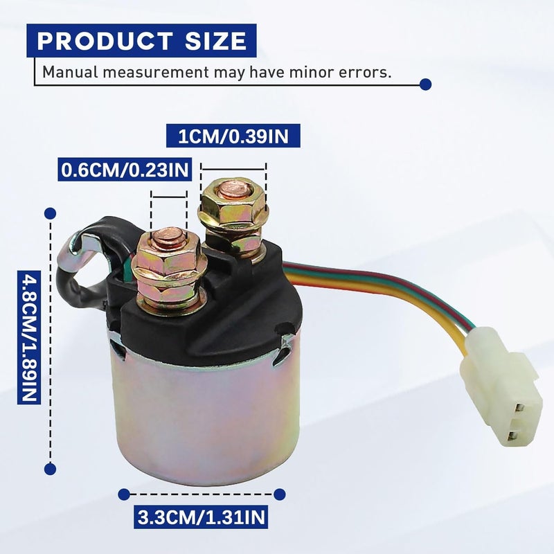 Yerbay Starter Solenoid Relay for Honda TRX350 Rancher 350 2000-2006/TRX420 Rancher 420 2009-2014/TRX500 Foreman 500 2005-2009 2011-2013/TRX450 Foreman 450 1998-2004/TRX400 Foreman 400 1995-2003 - Image 2